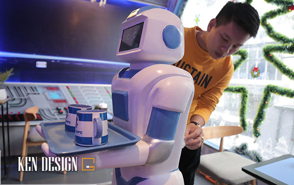 Quán cafe robot phục vụ độc đáo 